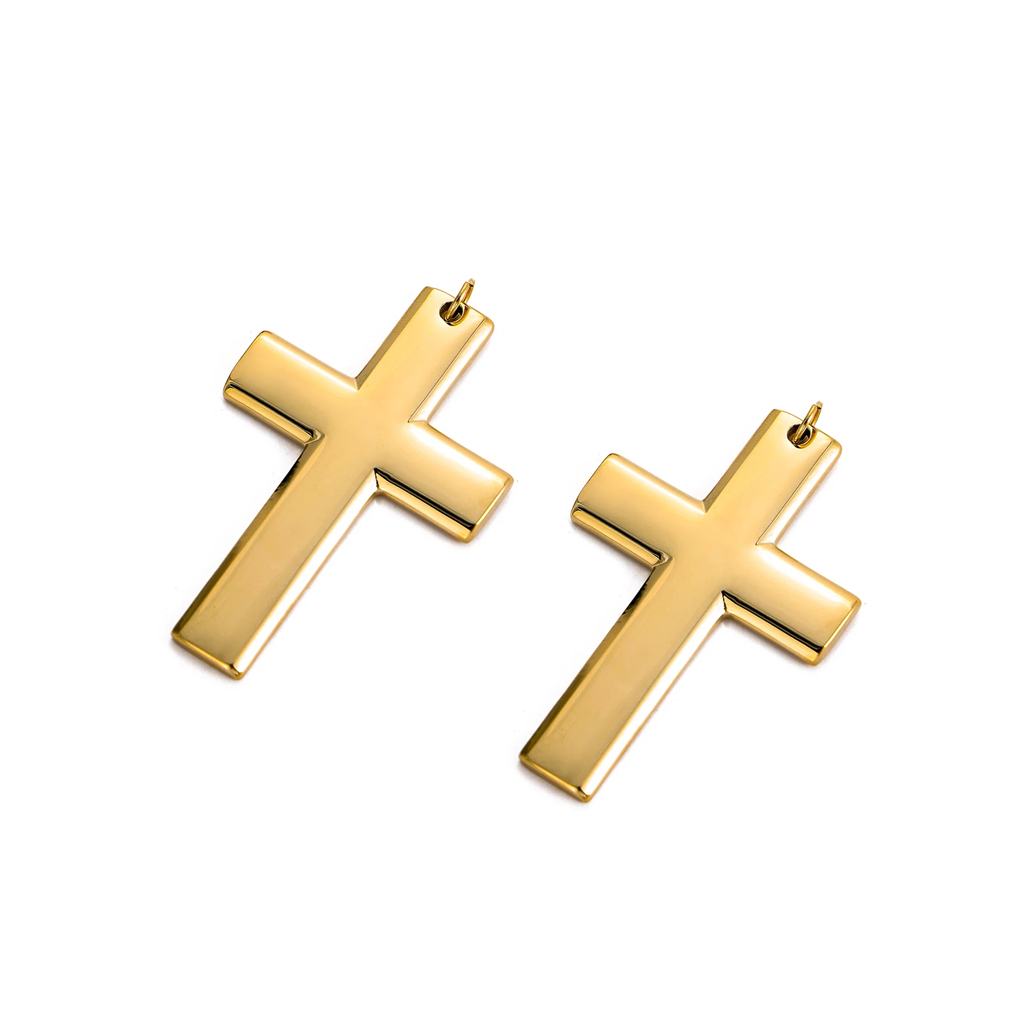 Простое зеркальное полированное ожерелье с крестом carliдана Очаровательная