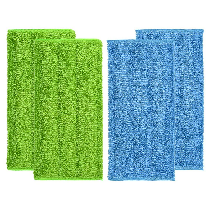 

4PCS Wet/Dry Flat Mop Cloth Microfibre Floor Mop Pads Replacement Machine Washable Easy To Replace For Swiffer Wetjet