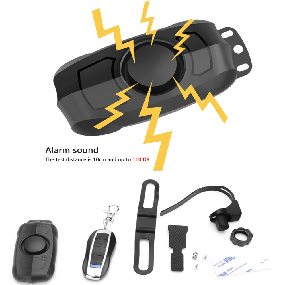 

Wireless Bike Alarm USB Charging Motorcycle Security Sensors Anti-theft System Remote Vibration Detector for Electric Vehicle
