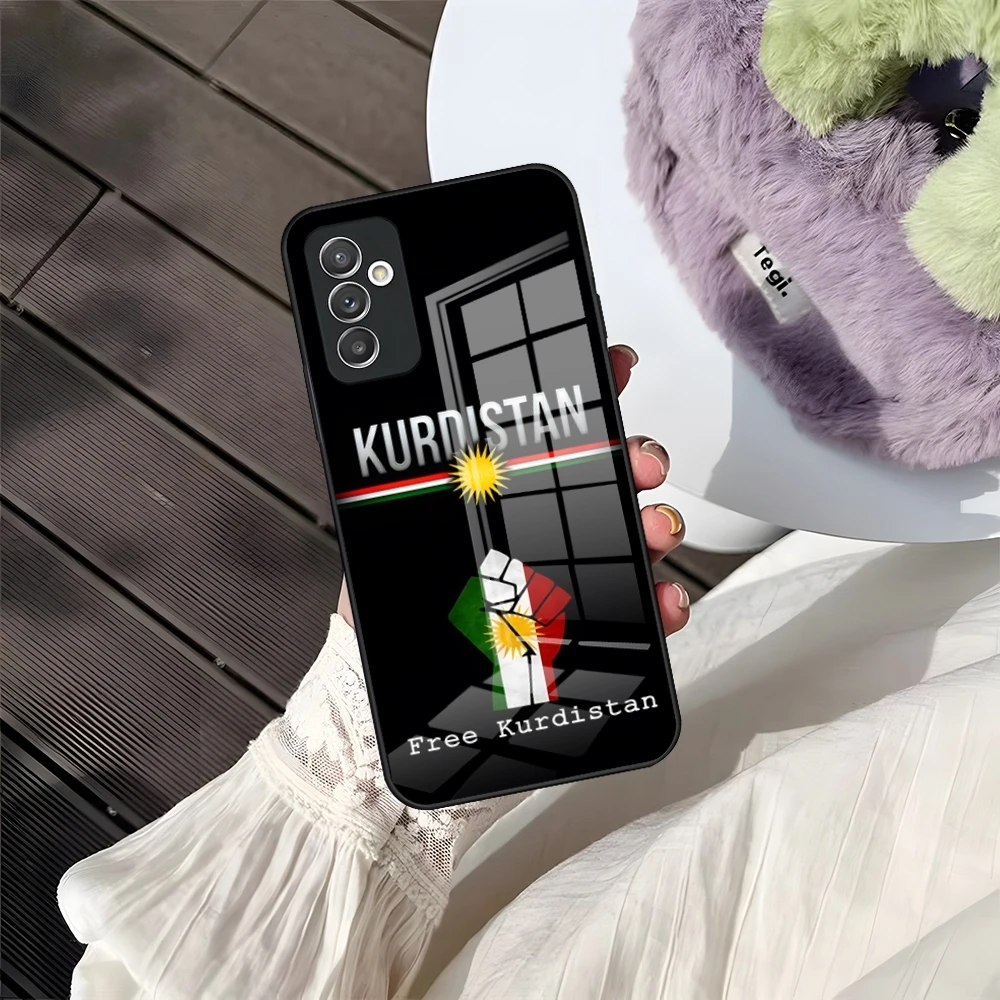 Чехол для телефона Azadi Kurdistan S24 Ultra Samsung S23 S22 S20 Fe S21 Plus Galaxy A54 A34 A24 A53 Note 20 стеклянный