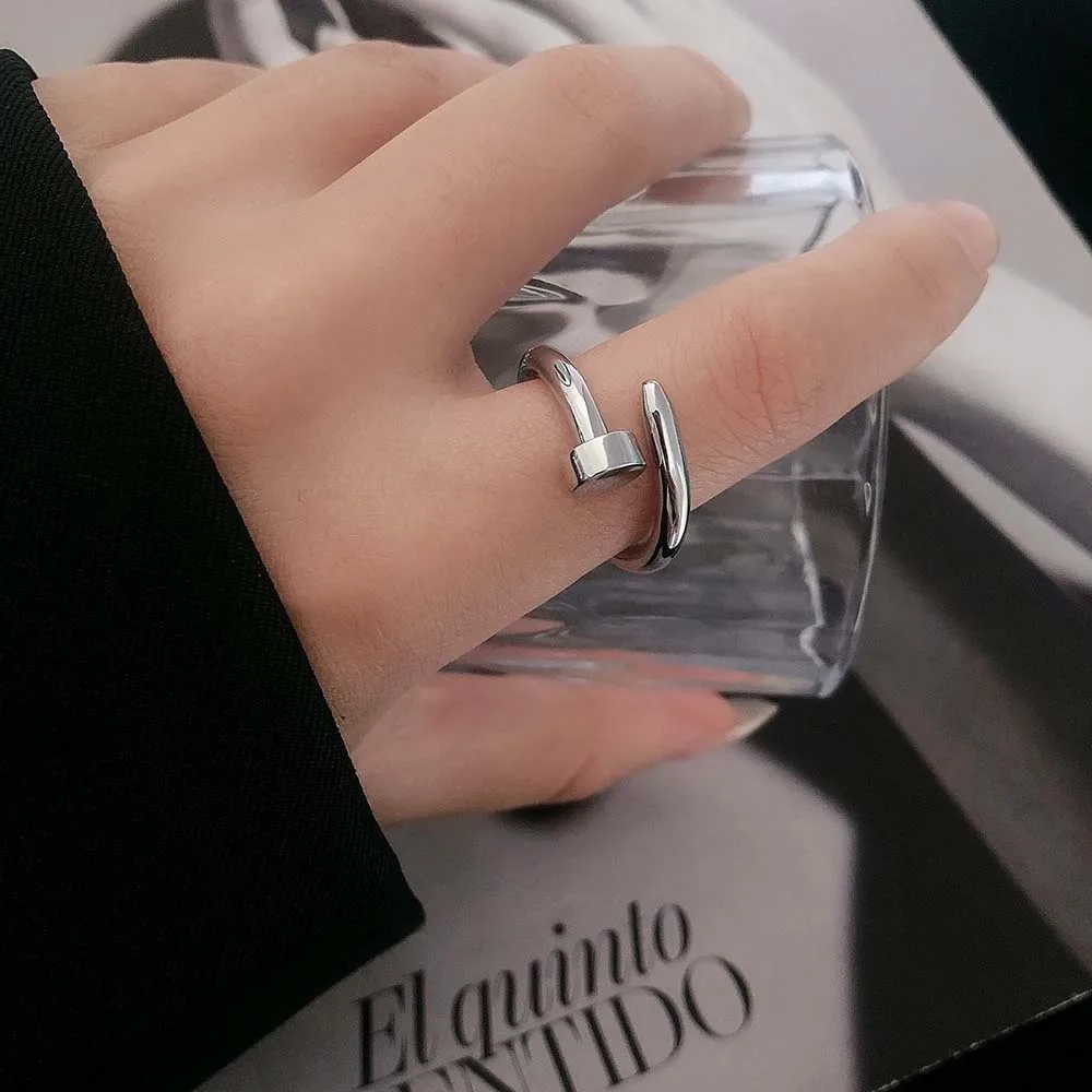 

Screw Opening Finger Rings For Women Personalized Simple Versatile Ring Cool Temperament Men Accessories Party Gifts Jewelry