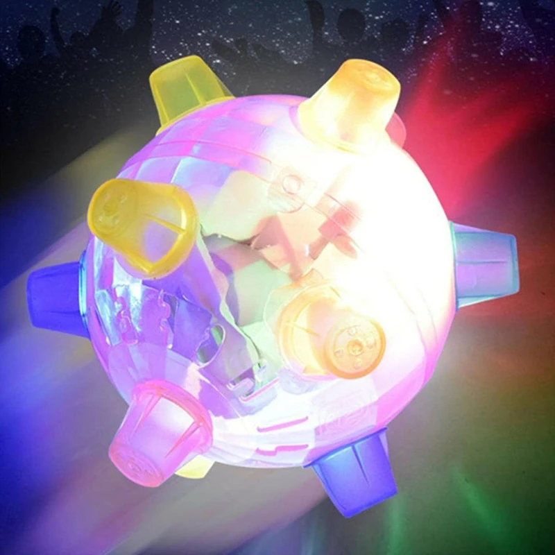 

Interactive Dog Ball Toy Automatic Jumping Dancing Balls with RGB Light and Music for Small Medium Dogs Battery Powered