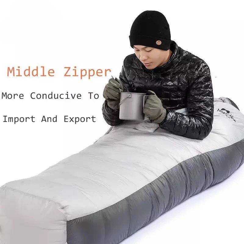 Профессиональный утолщенный спальный мешок Arxtic NXJ с гусиным пухом нейлоновый для