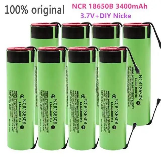 

100% Original NCR18650B 3400mAh battery 3.7V Rechargeable Li-ion 3.7V 18650 battery 3400mAh+DIY Nicke+Free shipping