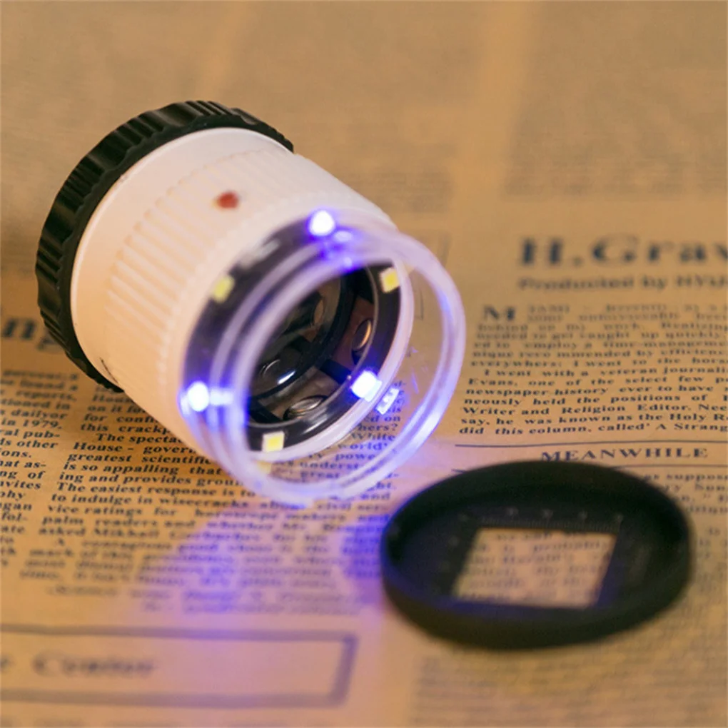 

30x Measuring Magnifier Magnifying Glass Lens Loop Microscope Glass Pocket-Size Jewelry Loupe Jeweler Gifts Supplies