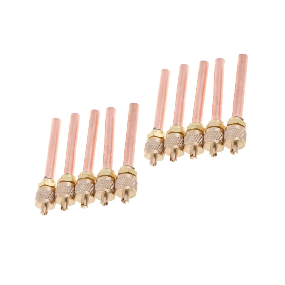 

Клапан доступа SAE 1/4 дюйма, внешний диаметр 1/4 дюйма, стержень 2,755 дюйма, прочный сердечник, клапан доступа к кондиционеру переменного тока, 10 шт.