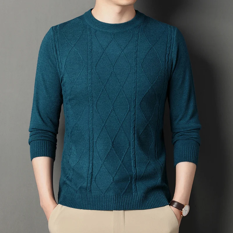

Knit Check Sweater China Popular 2022 Top New Fashion Knit Men Striped Sweater Business Casual Youth Clothing Size Available