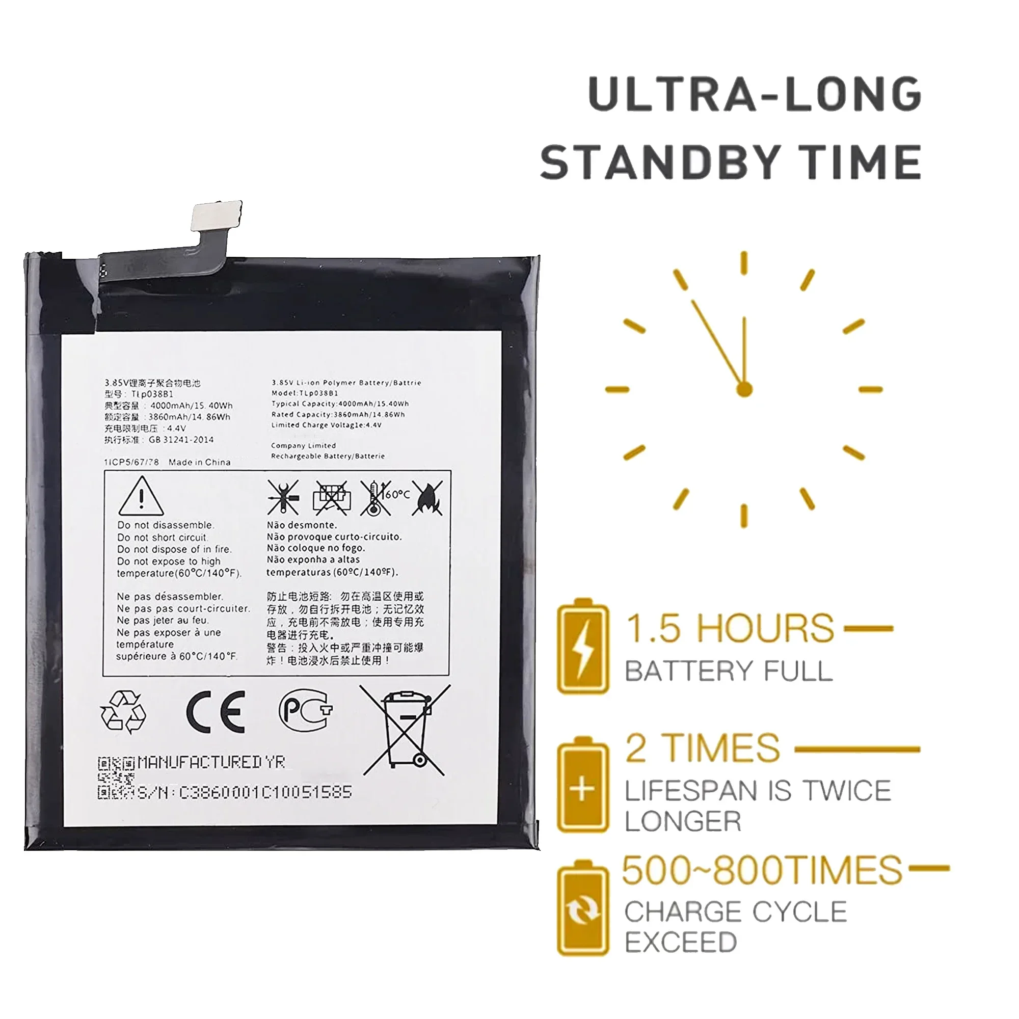 TLp038B1 TLp038BC Аккумулятор для Blackberry Motion Alcatel One Touch 3 В 2019 5032 Вт A7 LTE OT-5090Y Аккумуляторы