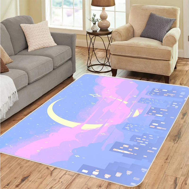 

Розовый ковер для ванной с изображением Сейлор Мун на балконе, кухонный напольный коврик, коврики для ванной, ковер для гостиной, Придверный...