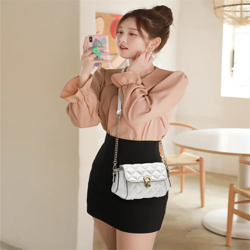 Luggage Women's Handbags Crossbody MINI Luxury Atmospheric Black Underarm Diamond Chain Bag Waterproof Travel  Ladies Bolsos