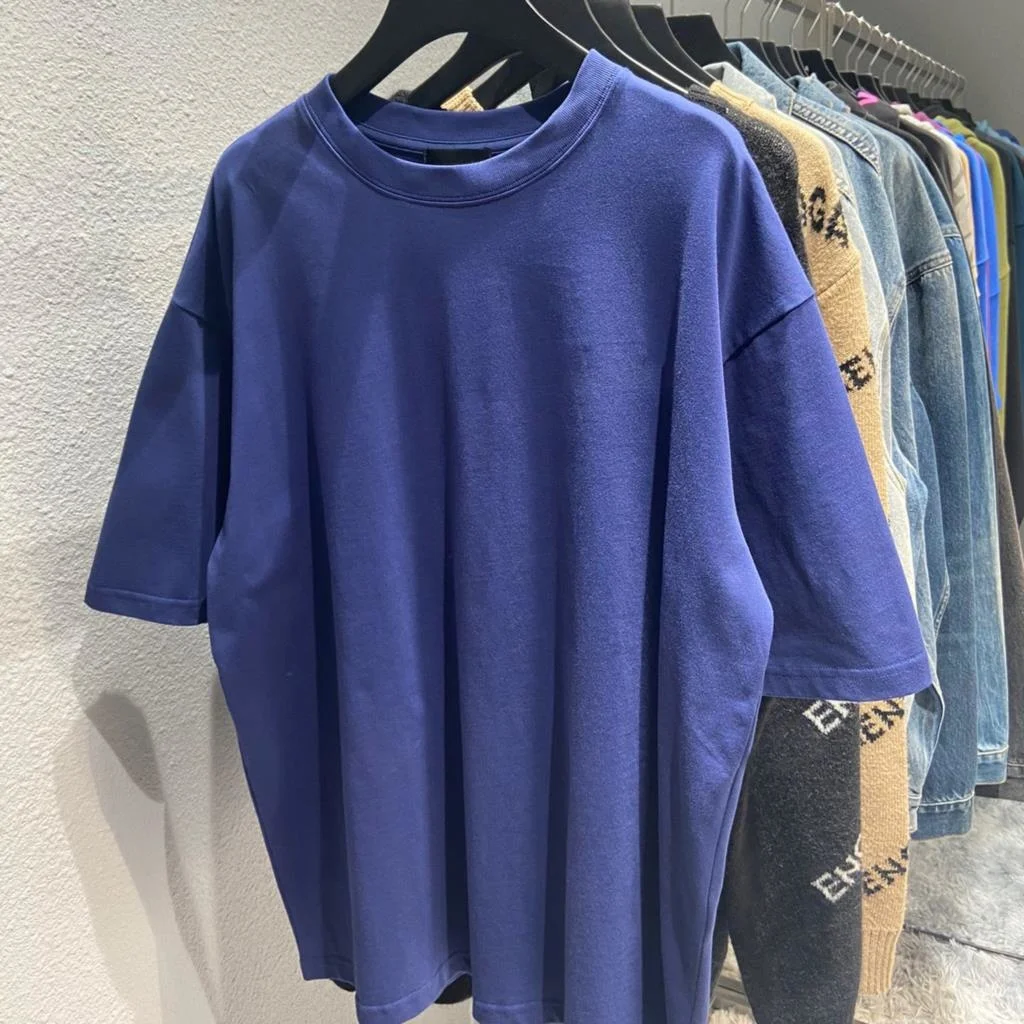 

Luxury Brand T-shirts Men Women Oversized T-shirt Thick High Quality Cotton Short Sleeve Rainbow Letter Print High Street Tees