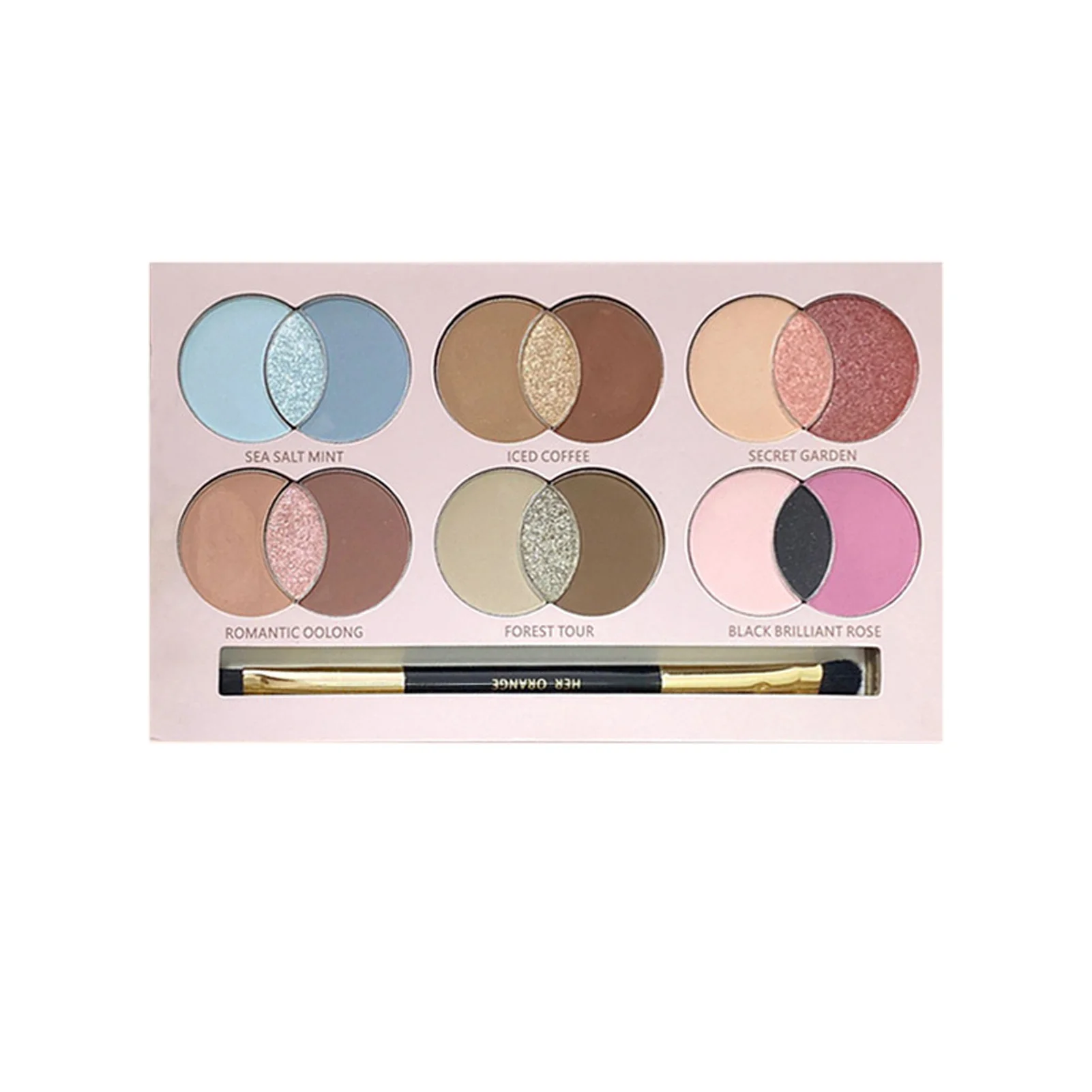 

Natural Matte Eyeshadow Palette Waterproof Sweatproof Eyeshadow with Brush & Mirror for Women Girls Eye Cosmetics C44