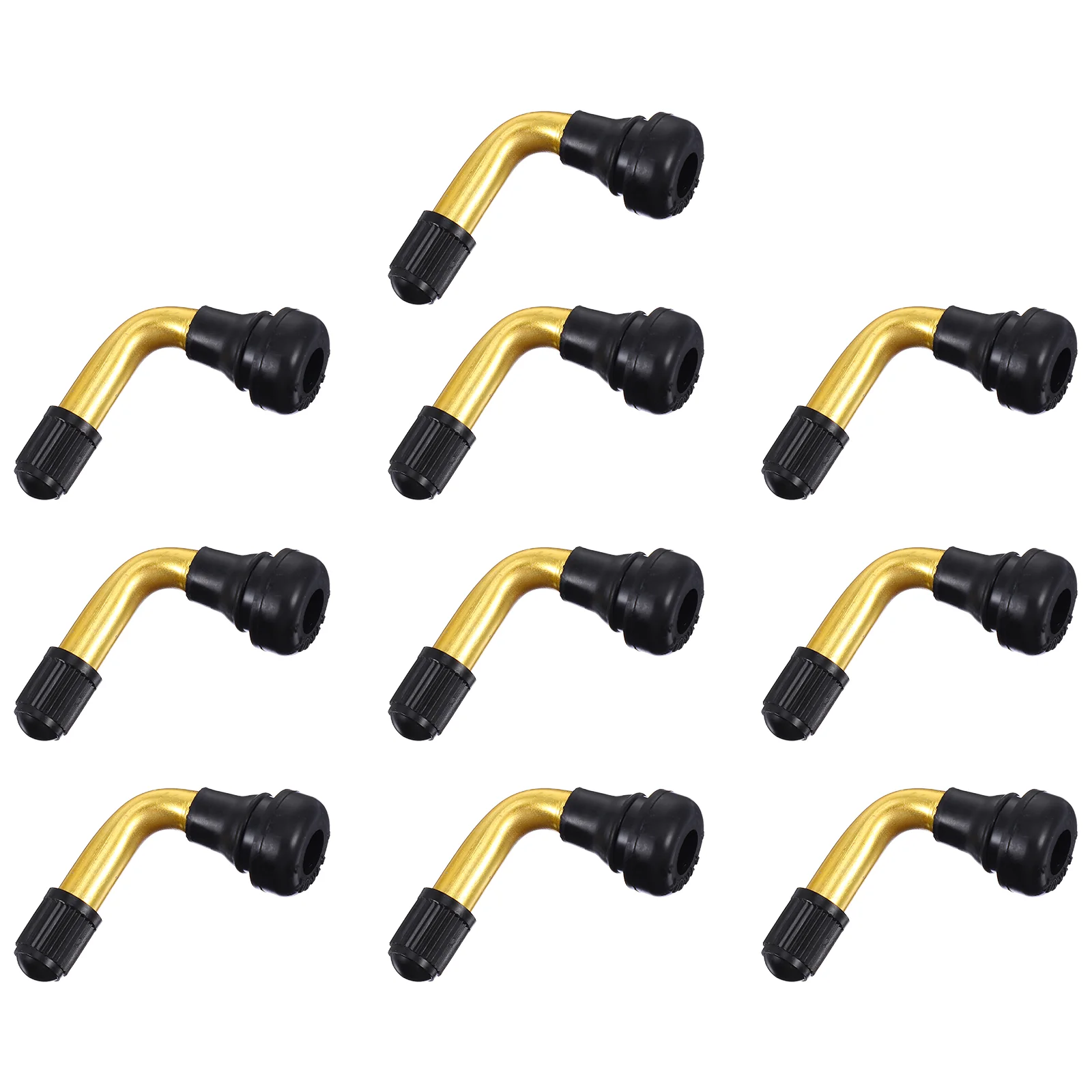 

10pcs Car Valves Stems Extender Motorbike Tires Parts Electric Vehicles Valves Adapter Angle Bent Valves
