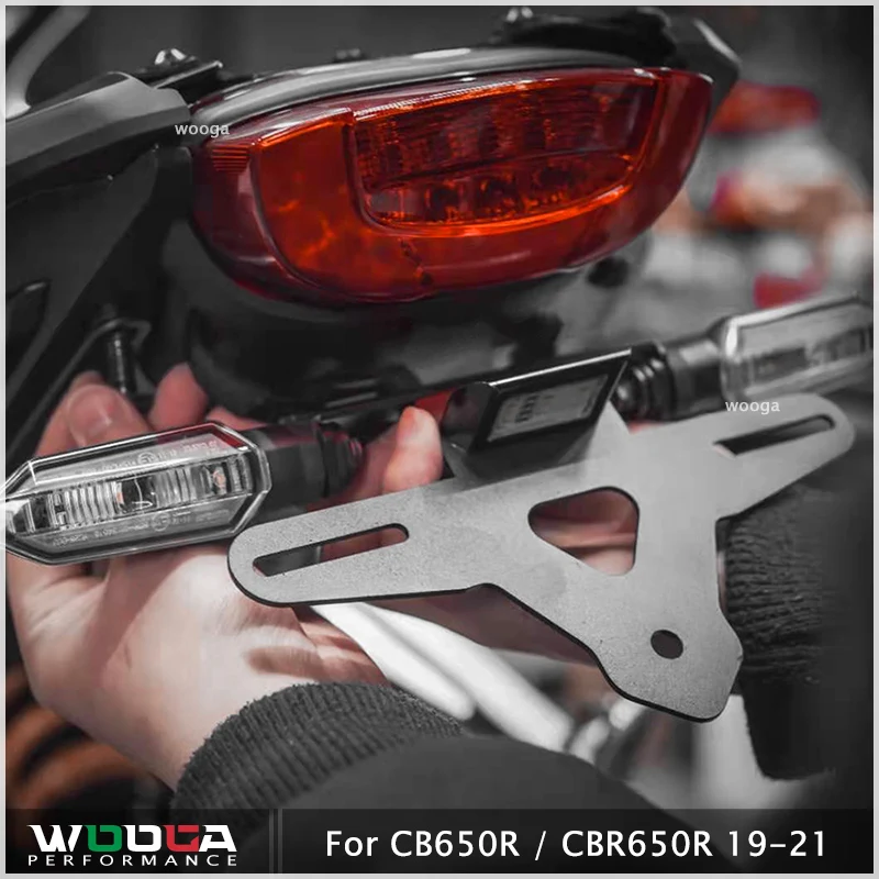 

REGISTRATION PLATE HOLDER FOR HONDA CB650R 2019-2022 LICENSE PLATE HOLDER TAIL LIGHT BRACKET FOR CBR650R 2019-2021 Rear Tail