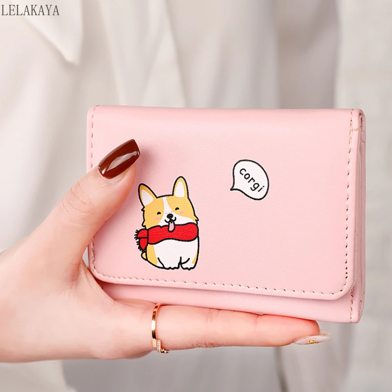 Симпатичный кожаный короткий кошелек для детей из искусственной кожи с рисунком