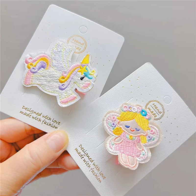 

10Pcs/Lot Super Cute Unicorn Angel Girls Childrens Hair Clip Colorful Top Clip Hairpins Kids Baby Headwear