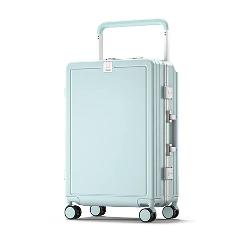 Multifunctional suitcase aluminum frame wide handle carry on luggage 20 inch trip cabin password trolley case 22&quot 26