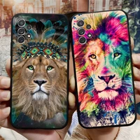 lion cool phone case funda for samsung s22 s21 s20 s30 s9 s10 s8 s7 s6 pro plus edge ultra fe silicone soft cover
