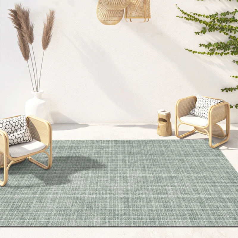 

Minimalist Lattice Print Living Room Carpet Japanese Plain Color Bedroom Sofa Coffee Table Mat Bathroom Entrance Doormat Decor