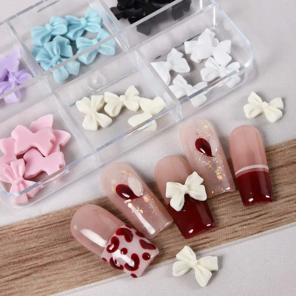 

30Pcs/Set 3D Nail Drill Bow Nail Decoration Nail Jewelry Resin Nail Rhinestone Nail Art Bow Nail Decoration Nail Accessories