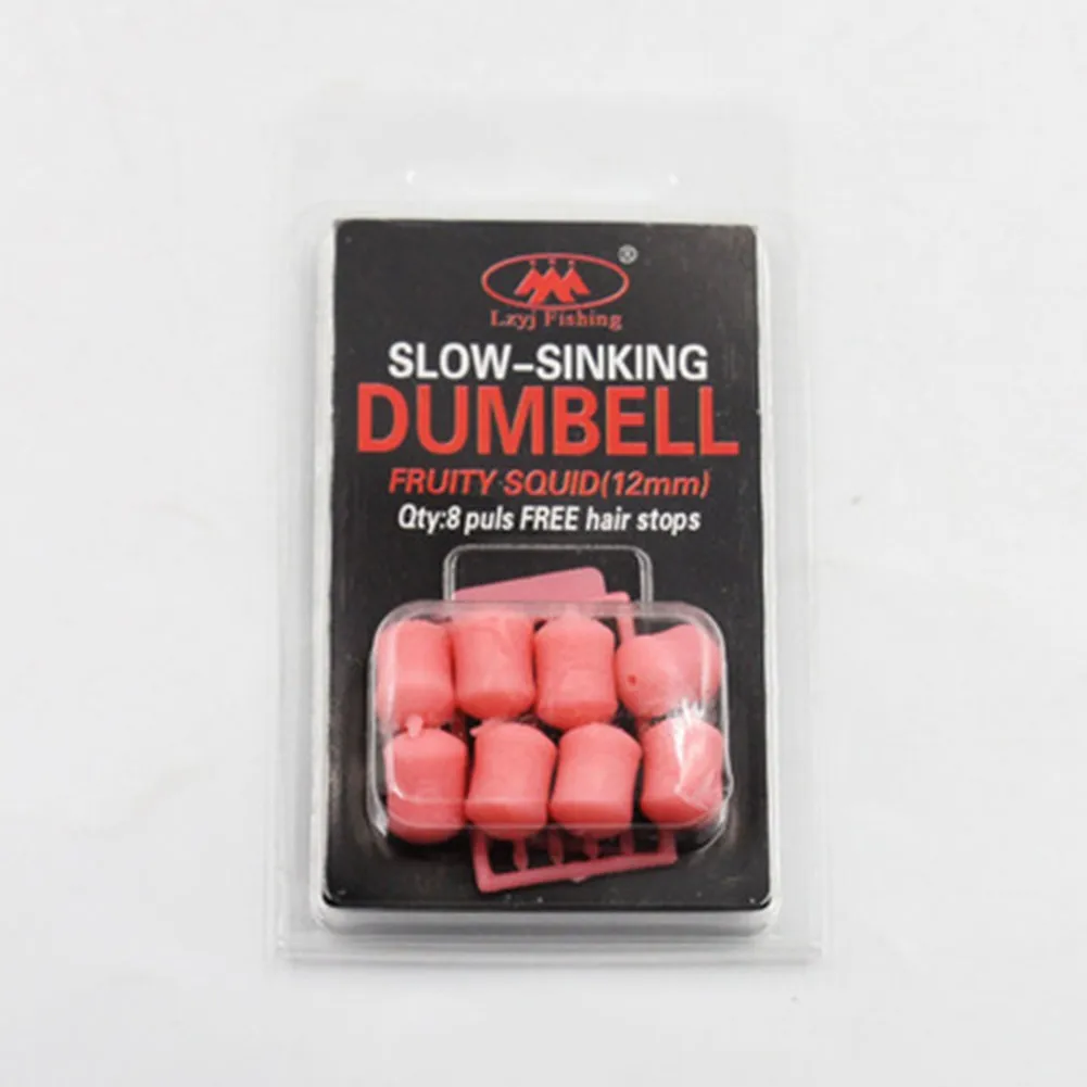 

8pcs/pack 12mm Carp Slow Sinking Fruity Squid Flavour Fake Baits Dumbells Bait Artificial Carp Baits Fishing Tackle