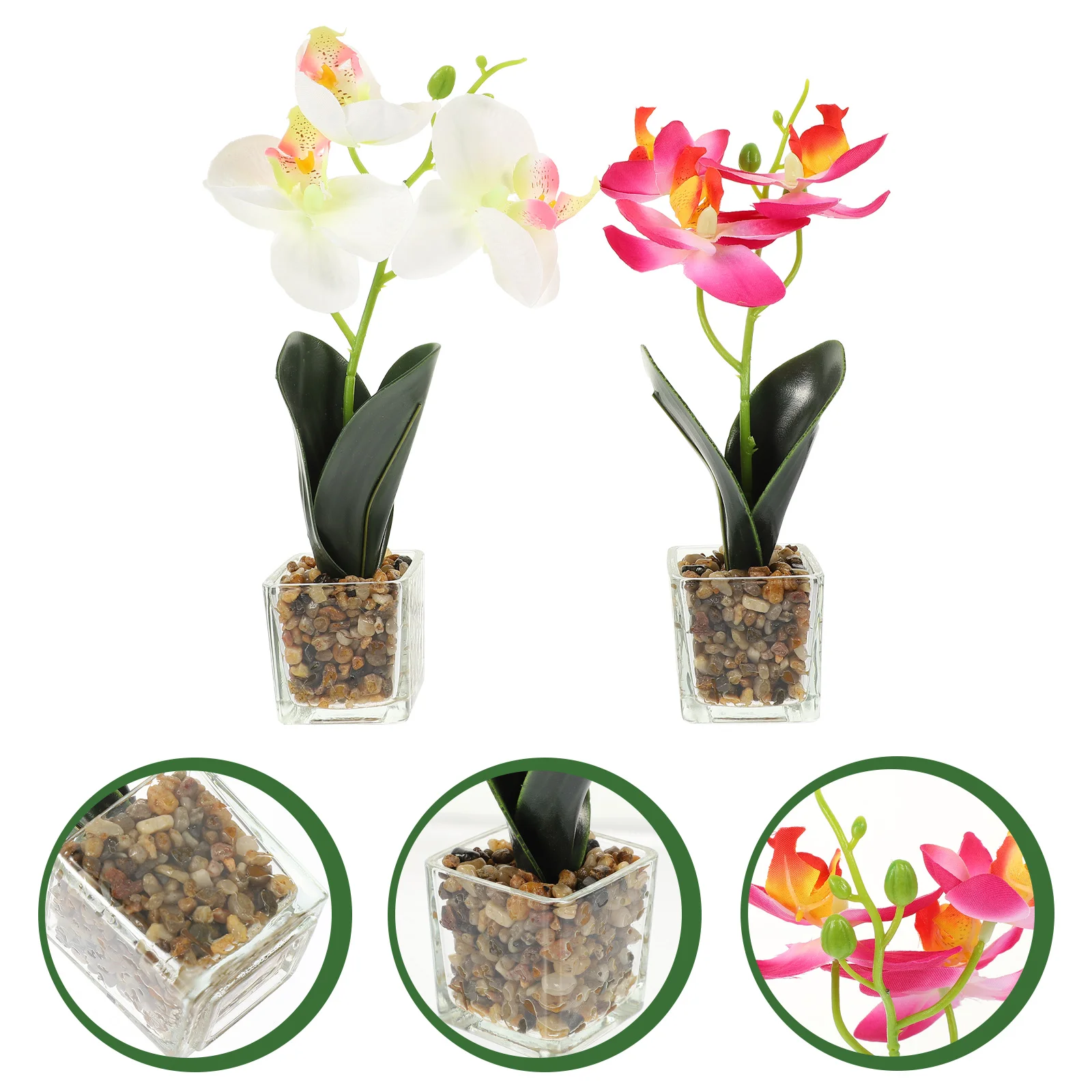 

Artificial Flowers Orchid Phalaenopsis Potted Faux Flower Fakebonsai Arrangements Silkorchids Vase Table Pot Floralcenterpieces