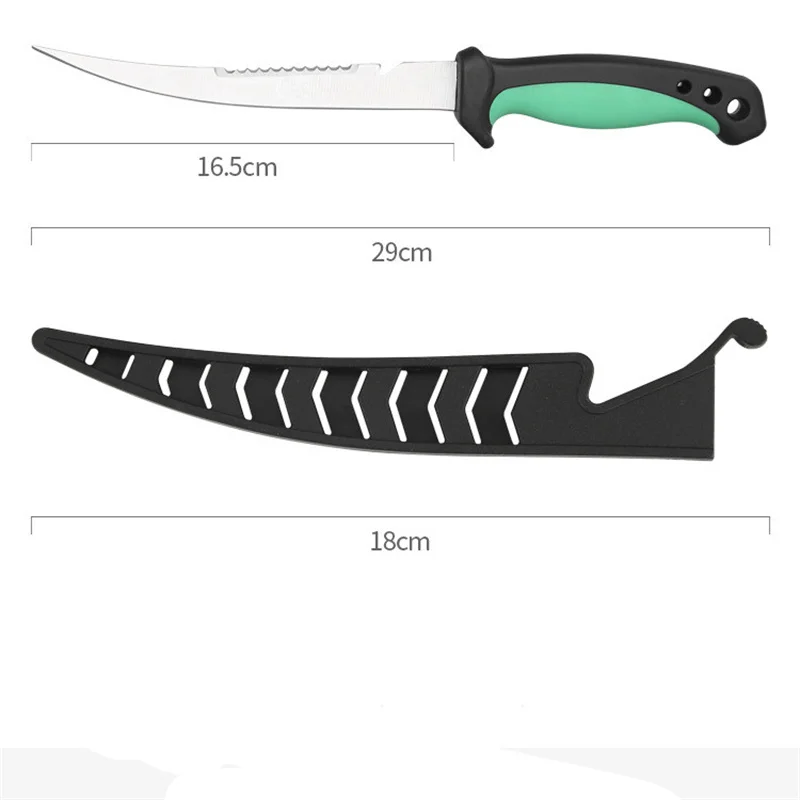 Многофункциональный нож для рыбной резки с рукояткой из резины из нержавеющей стали