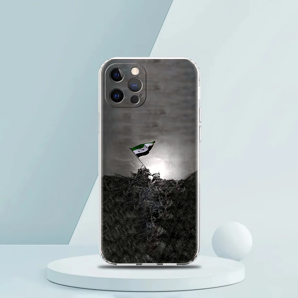 Мягкий прозрачный чехол для телефона с сирийским флагом iPhone 13 12 11 Pro Max X XR 8 7 Plus SE 2020