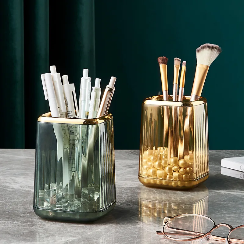 

Luxury Pen Holder Office Desk Stationery Storage Box Boys and Girls Children's Desk Storage Container Makeup Brush Storage