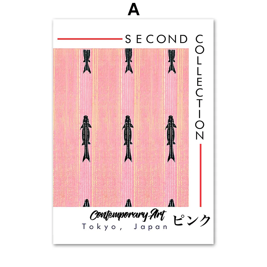 Лотос журавль птица в японском стиле настенная Картина на холсте скандинавские