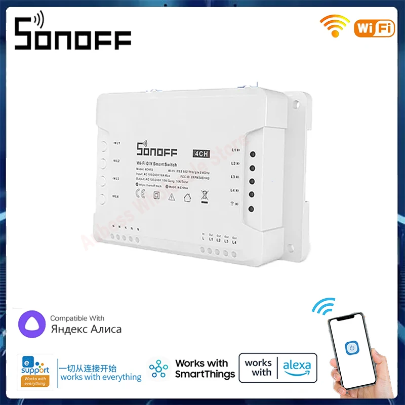 

Смарт-выключатель SONOFF POW R3 25A с поддержкой Wi-Fi и голосовым управлением