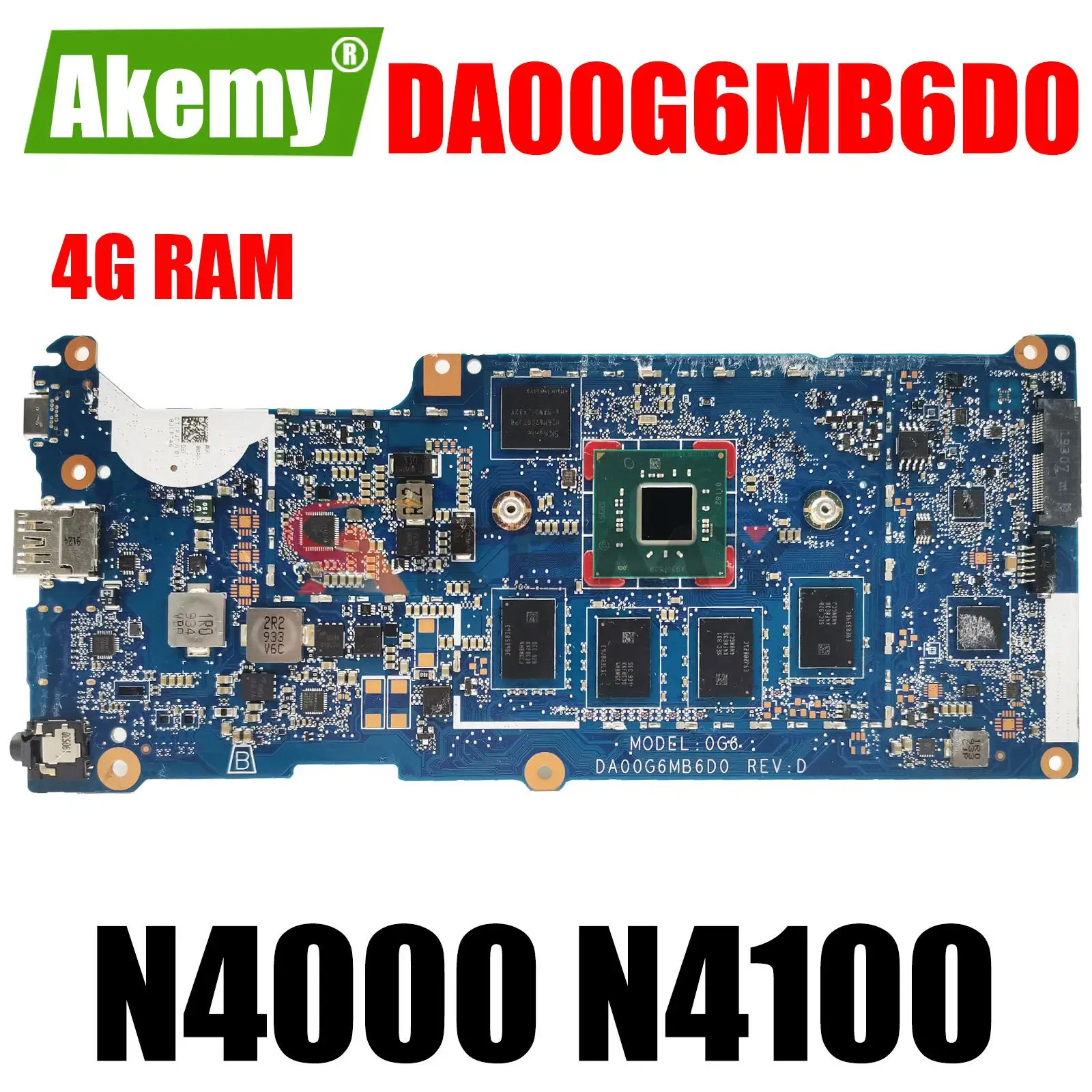 Материнская плата для ноутбука HP CB X360 11 G2 N4000/N4100 CPU RAM 4GB DA00G6MB6D0 протестированная материнская плата ОК