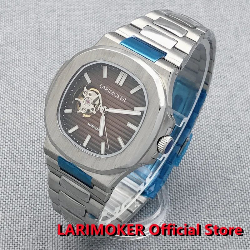 

Новинка 2022, Роскошные мужские часы LARIMOKER 24 Jewel из Японии NH38A для отдыха, автоматические часы 40 мм, браслет 316L с сапфировым стеклом и зеркальной короной