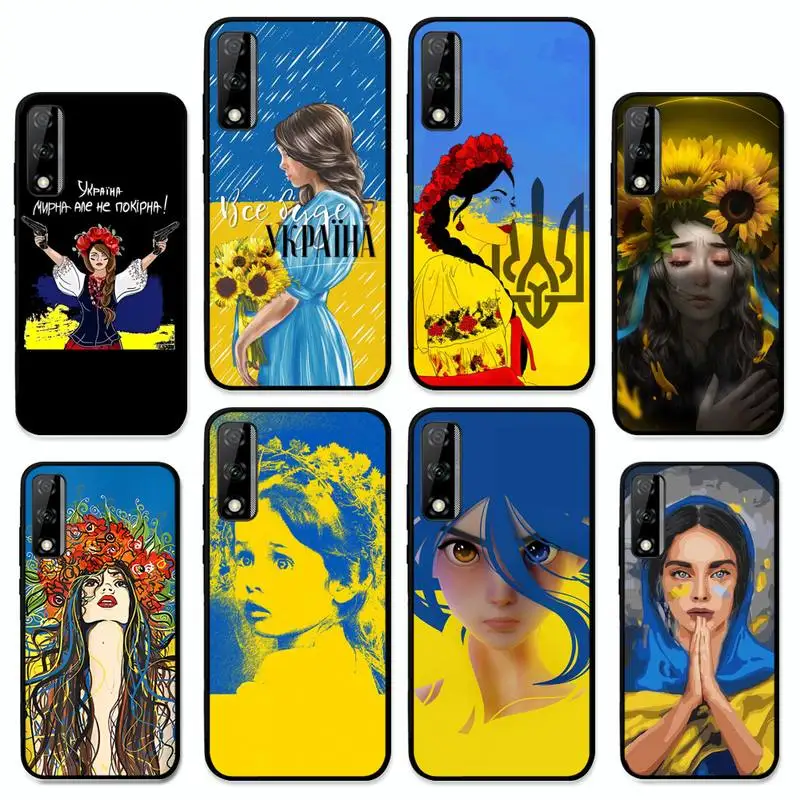 

Ukraine girl Phone Case for Huawei Y 6 9 7 5 8s prime 2019 2018 enjoy 7 plus