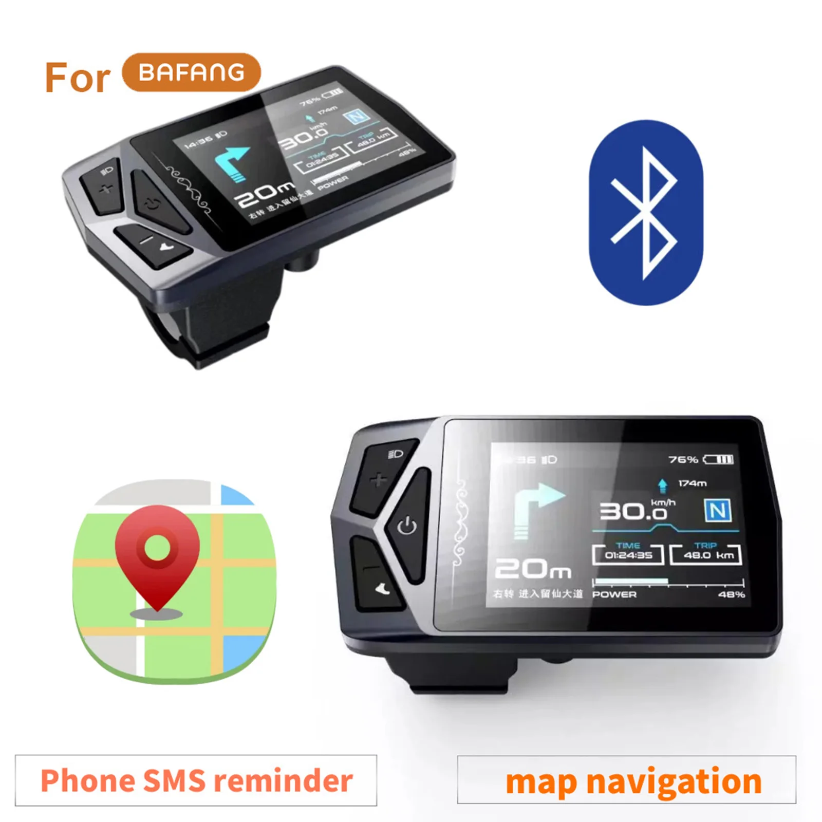 

ЖК-дисплей для электровелосипеда Bafang UART, 12 В/32 В/48 В/60 в 500C BBS0102HD