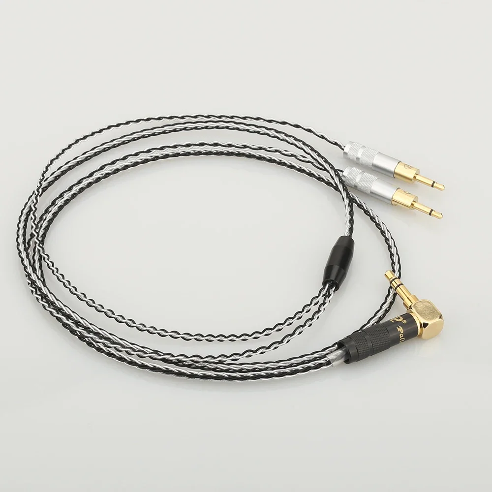 Audiocrast 3 5 мм стерео 8 быков посеребренный кабель обновления для HE400i HE1000 HE6 HE500 EDX