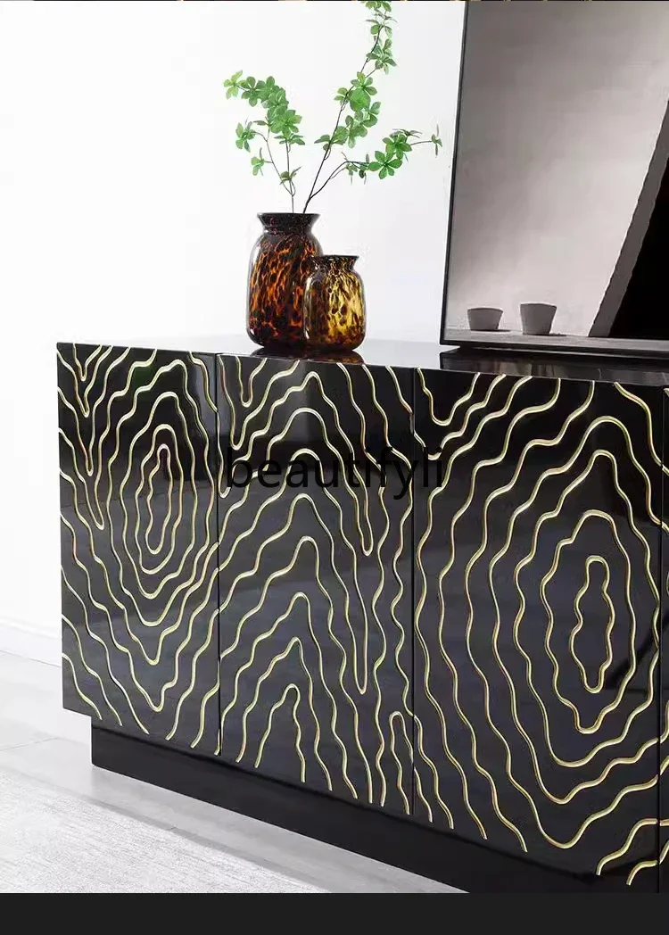 Итальянский роскошный обеденный шкаф из массива дерева простая краска для