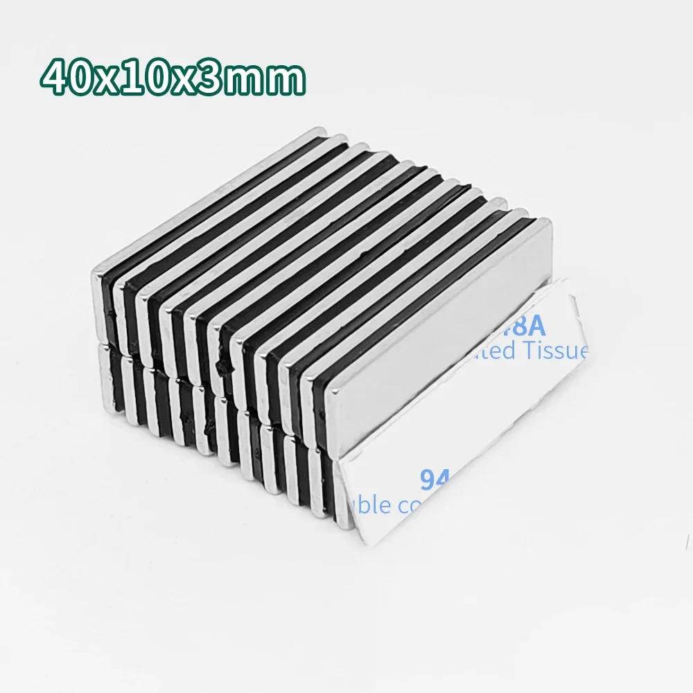Блок 40x10x3 мм мощные сильные магнитные магниты 40*10*3 квадратный постоянный магнит