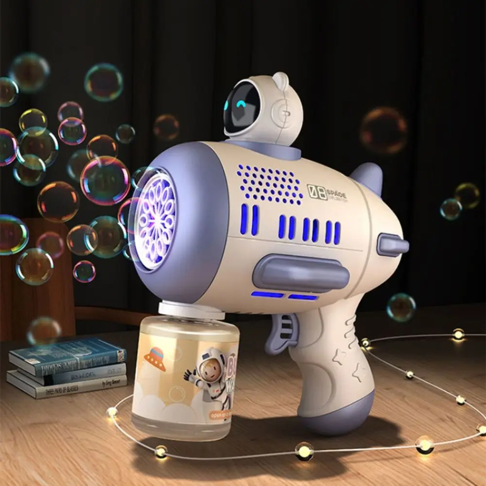 

for Kid Automatic Light Up Outdoor Fun Bubble Maker Bubble Gun Spaceman Bubble Machine 12 Holes