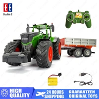double e large rc truck trailer dump 4wd harvest farmer car rc tractor 2 4g remote control engineering vehicles model toys gifts