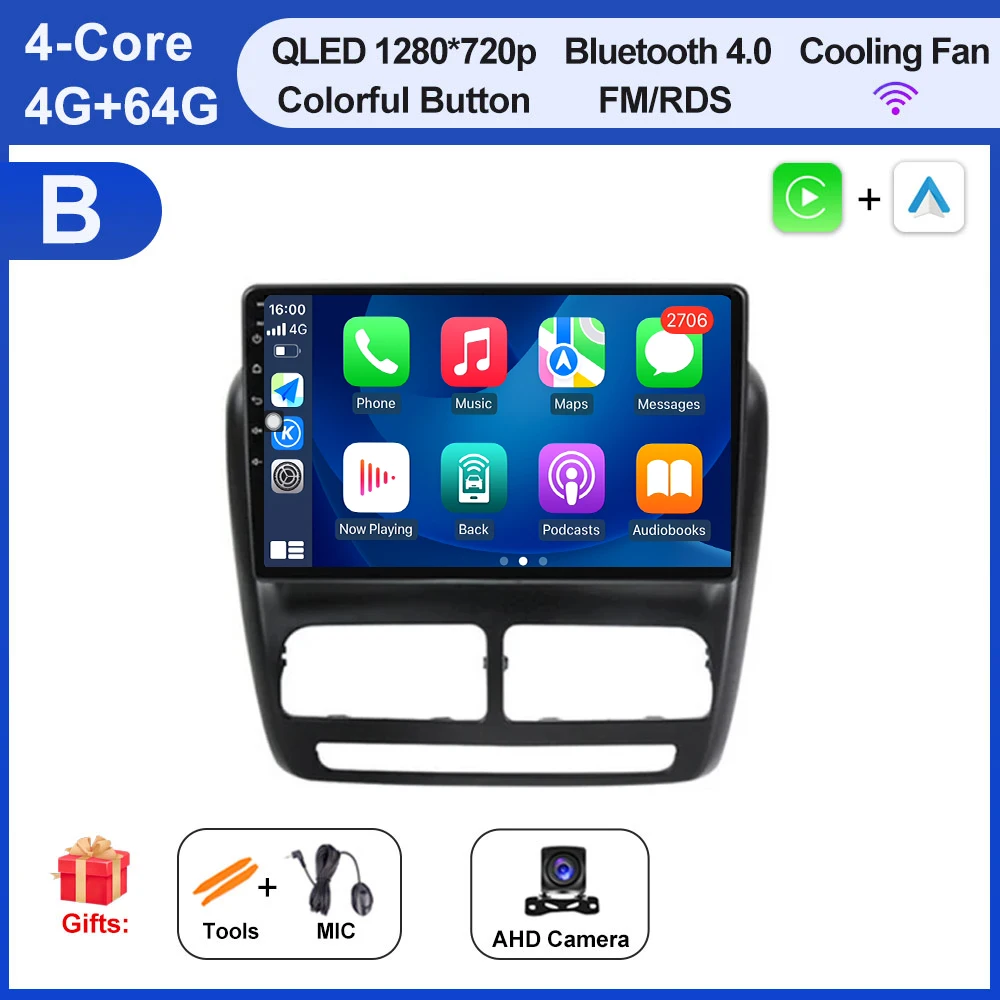 

Автомобильный радиоприемник Android Auto с GPS-навигацией для FIAT Doblo Opel Combo Tour 2010-2015 2018, стерео видеоплеер, беспроводной Carplay