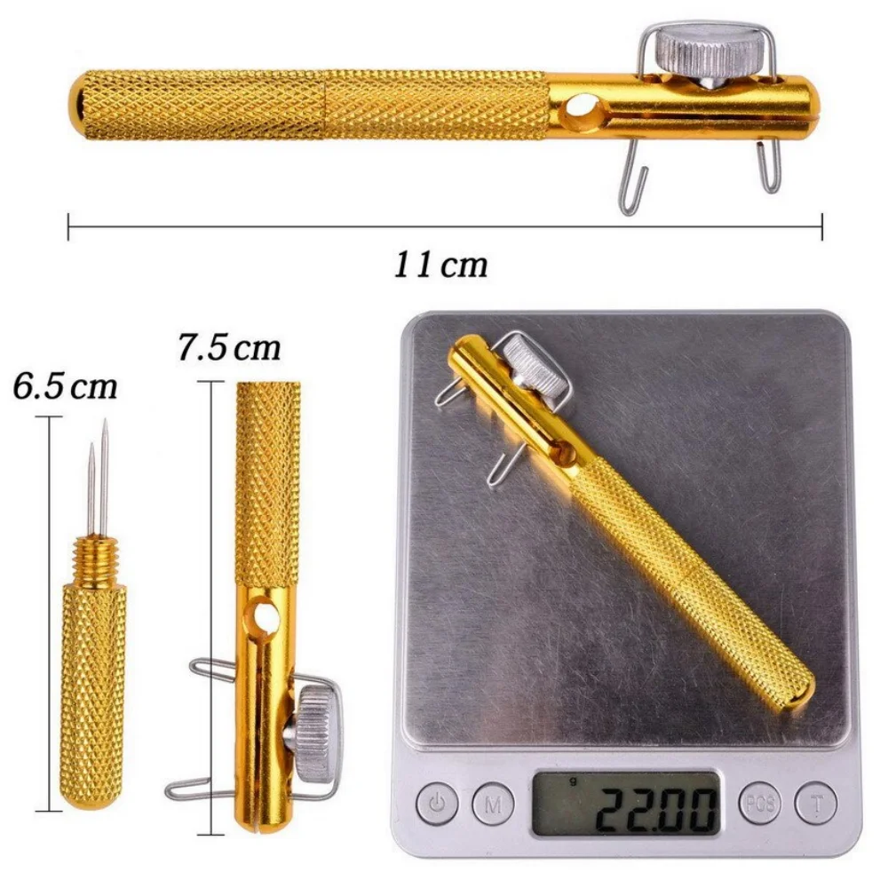 Полностью металлический инструмент для завязывания рыболовных крючков