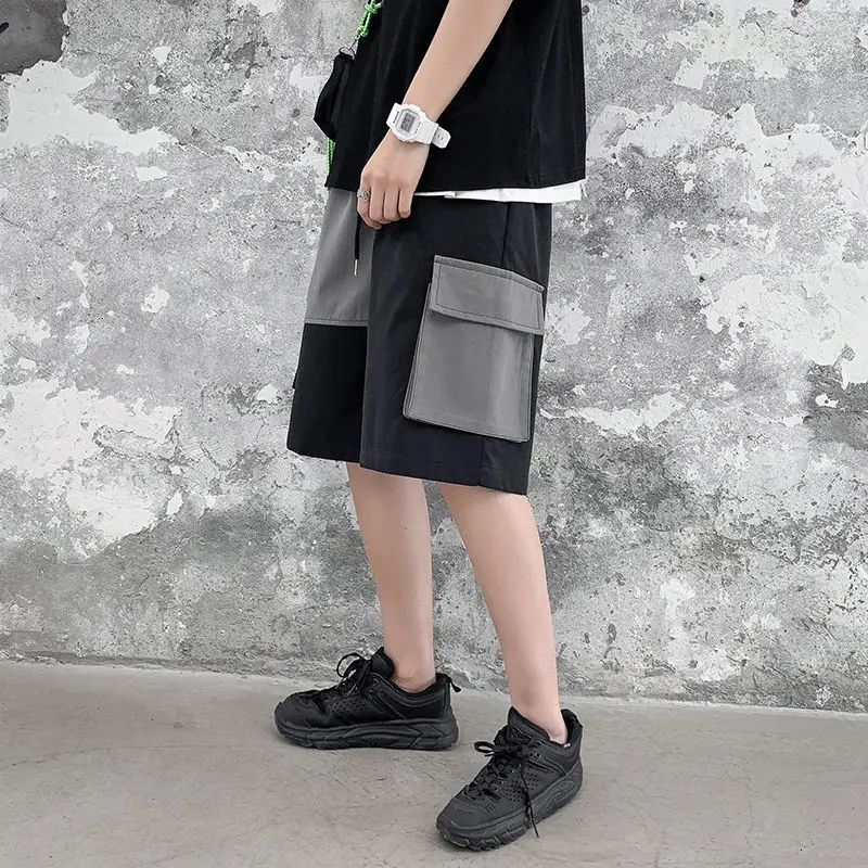 

Men's Cargo Shorts Casual Oversize Pants 2021 Fashion Man Korean Streetwear Shorts Male Pants Hip Hop
