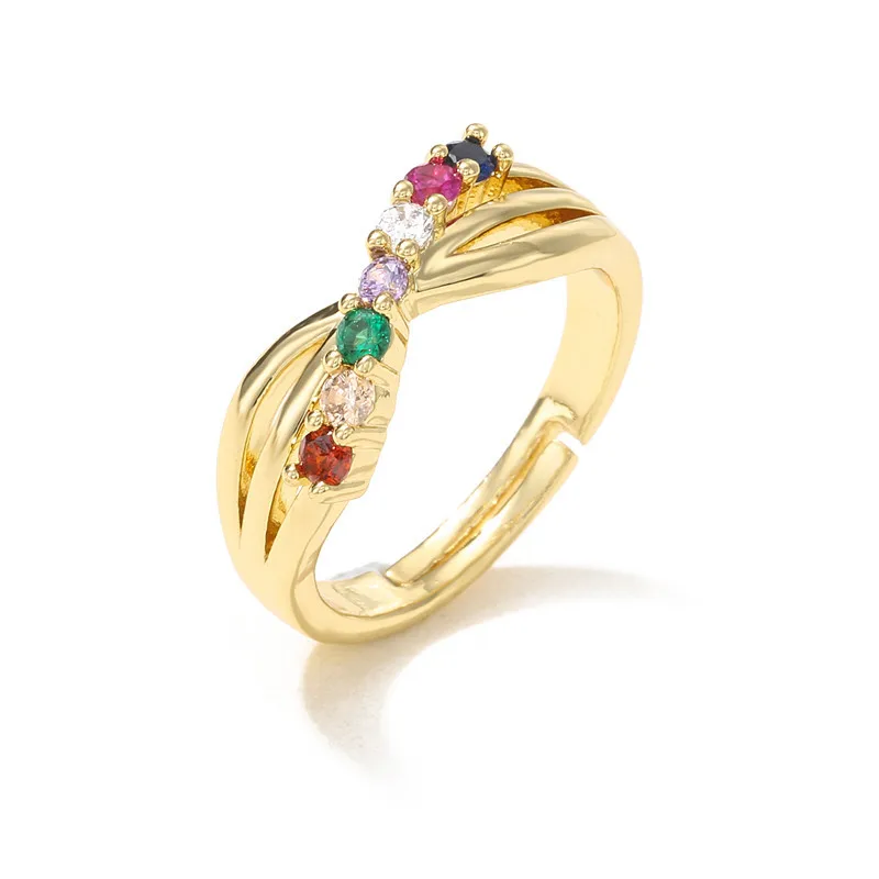 

Модное женское обручальное кольцо в европейском и американском стиле, регулируемое кольцо из 18-каратного золота