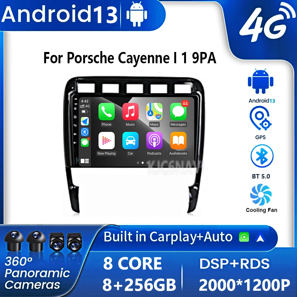 

Android 13 For Porsche Cayenne I 1 9PA 2002 - 2010 Car Radio Multimedia Blu-ray QLED Navi GPS Stereo Auto BT No 2Din 2 Din DVD
