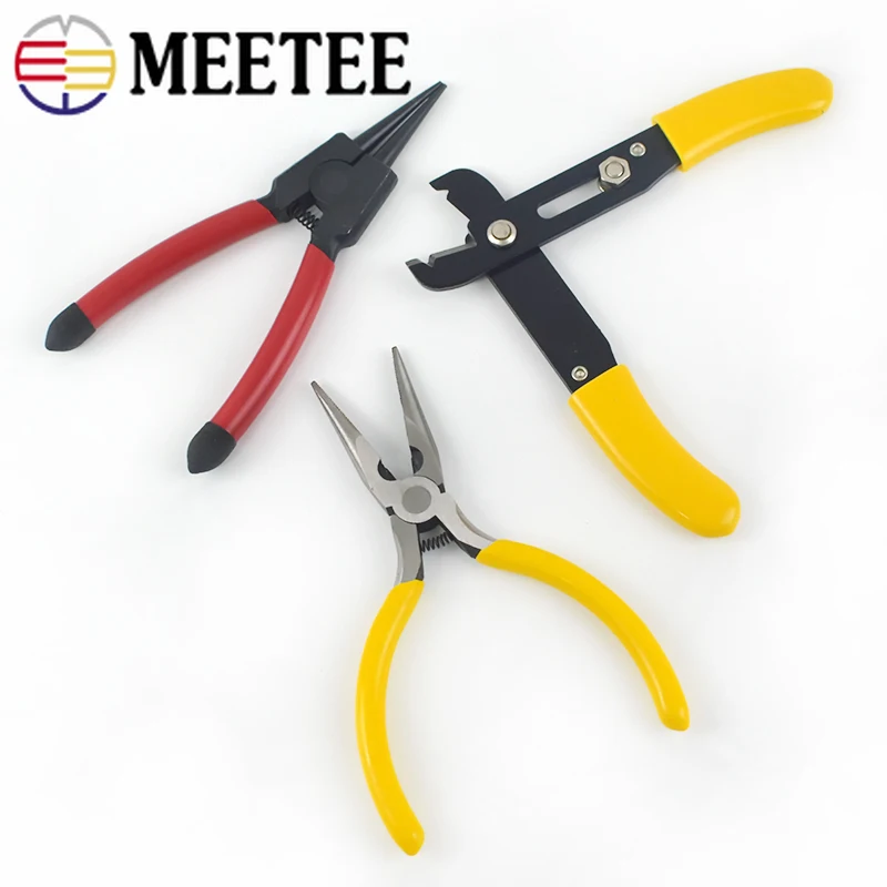 Meetee Bags Open Close Chain Buckles Removal Repair Tools Installation Cutter Pliers DIY Hand Leather Craft Tool Plier Accessory
