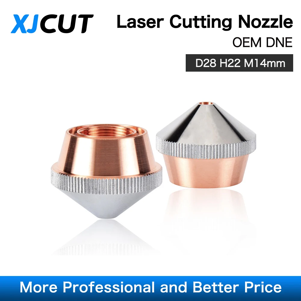 

XJCUT 10pcs/lot DNE Laser Nozzles Double Layer Calibre 0.8-4.0mm For DNE Fiber Laser Cutting Head machine Parts D28 H22 M14