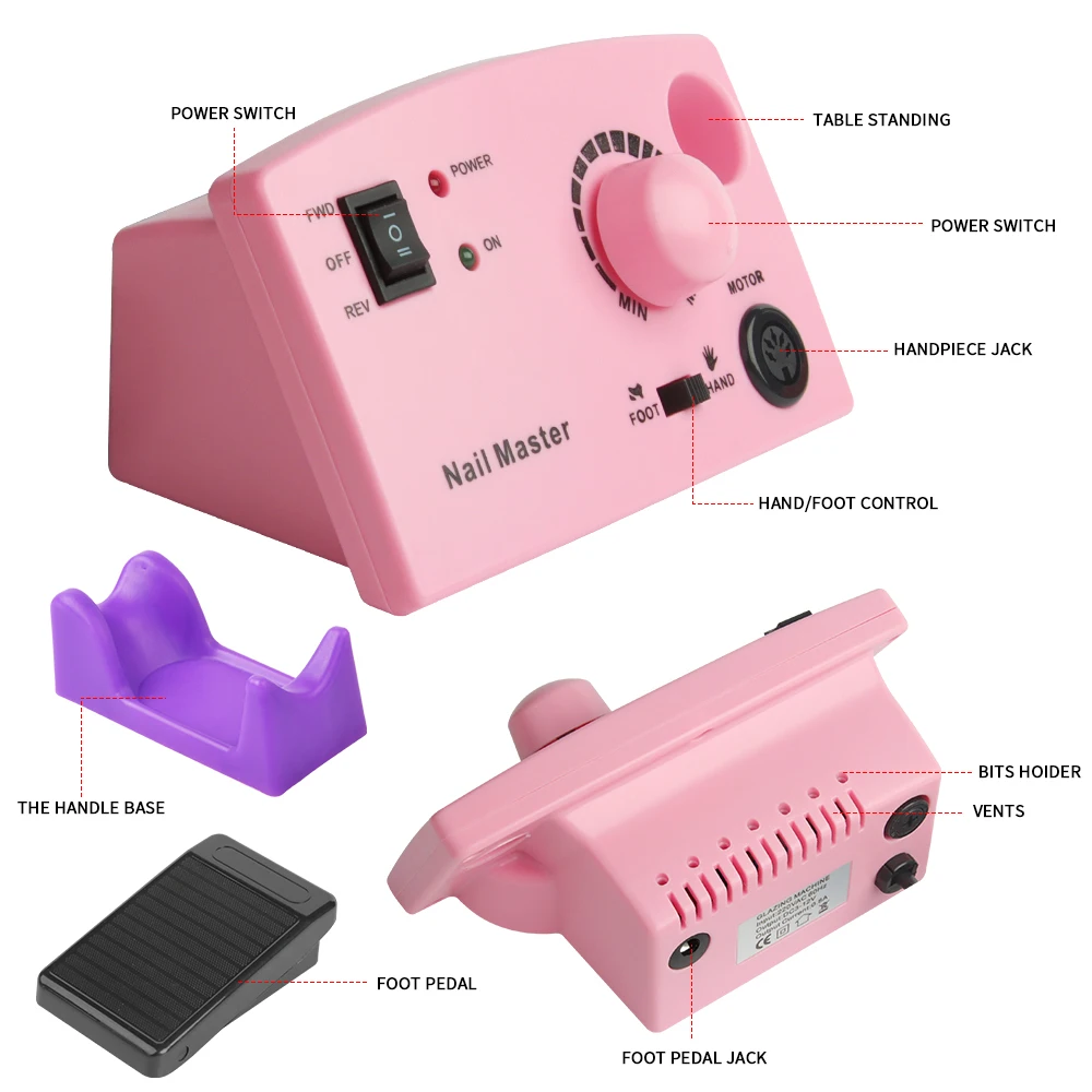 35000 об/мин электрическая машинка для маникюра с низким уровнем шума