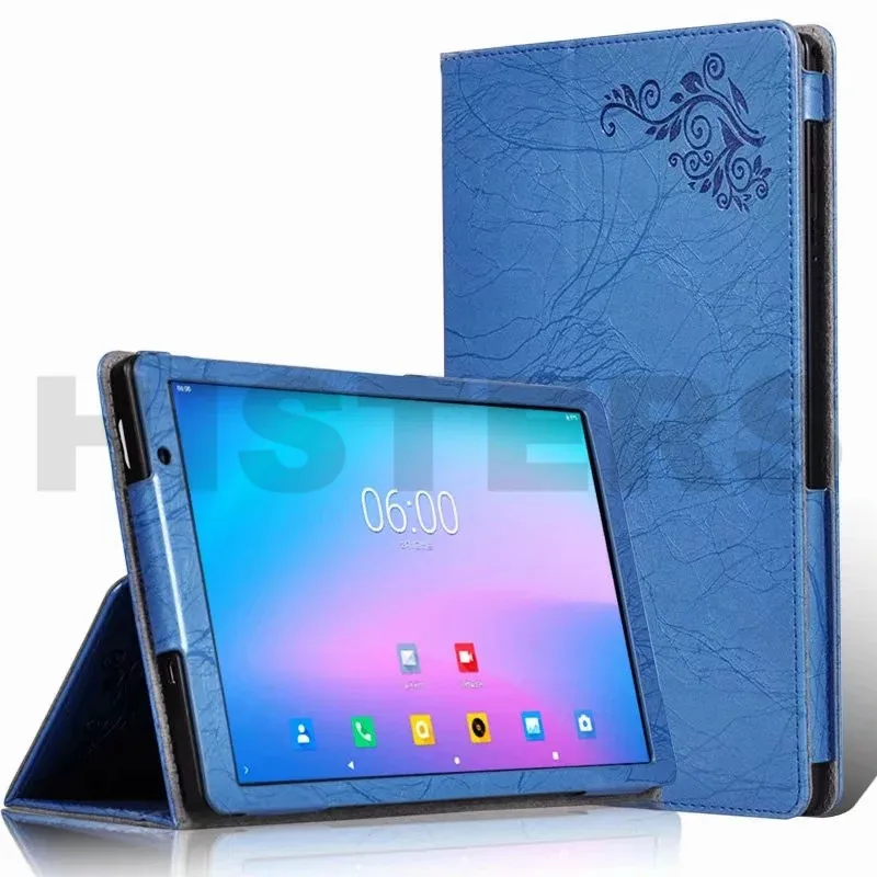 

Embossed Funda For FACETEL Q3 Pro 10.1 inch Android 11 Tablet PC Magnetic Cover Case with Hand Strap