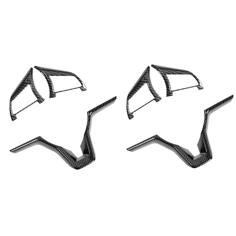 

2 шт., декоративный чехол на руль из углеродного волокна для Nissan Rogue, Altima, Sentra, Kicks, LEAF, Versa